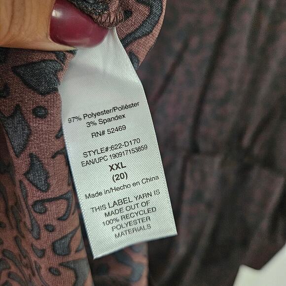 NEW Scoop Wrap Side Tie Mini Dress XXL 20 Brown Leopard Print Satin NWT - Picture 8 of 8